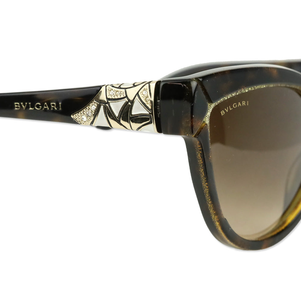 Bvlgari BV8156B Cat-Eye Havana Tortoise-Shell Sunglasses