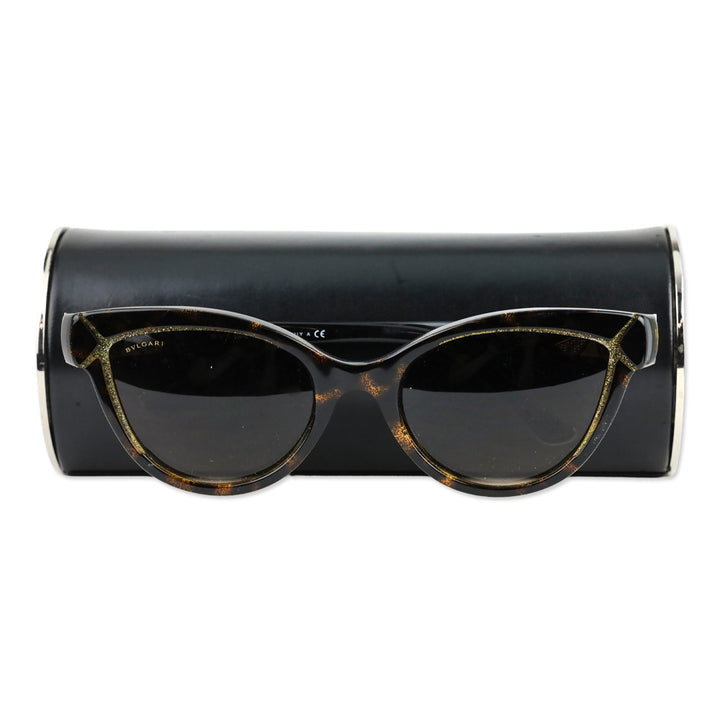 Bvlgari BV8156B Cat-Eye Havana Tortoise-Shell Sunglasses
