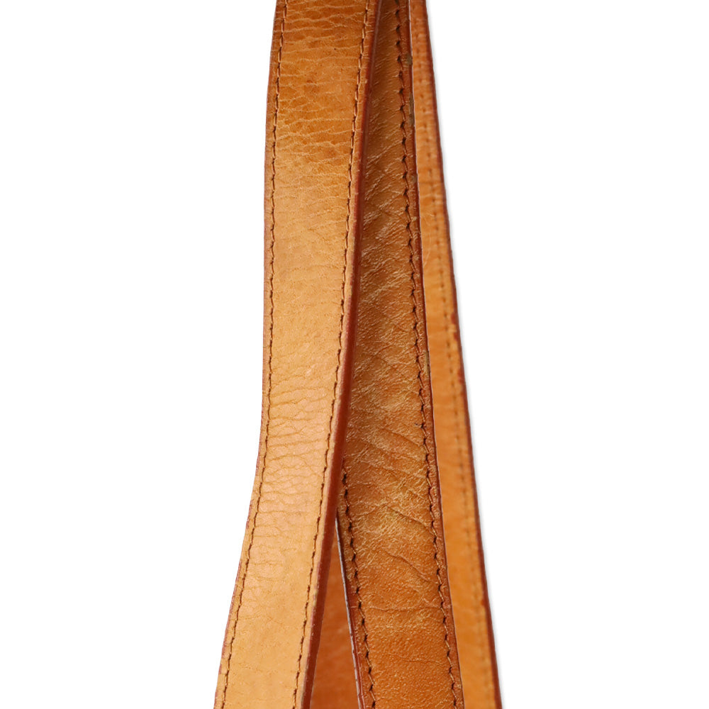 C. Valentino Black Monogram Tan Leather Tote