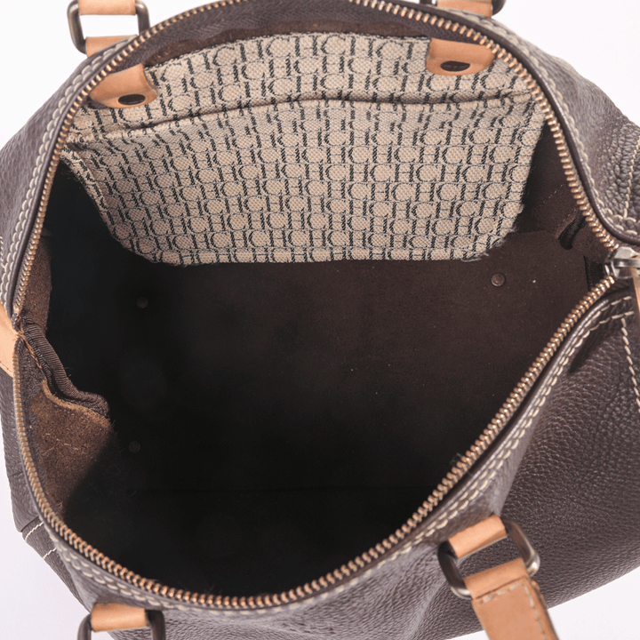 CH by Carolina Herrera Brown Leather Boston Bag