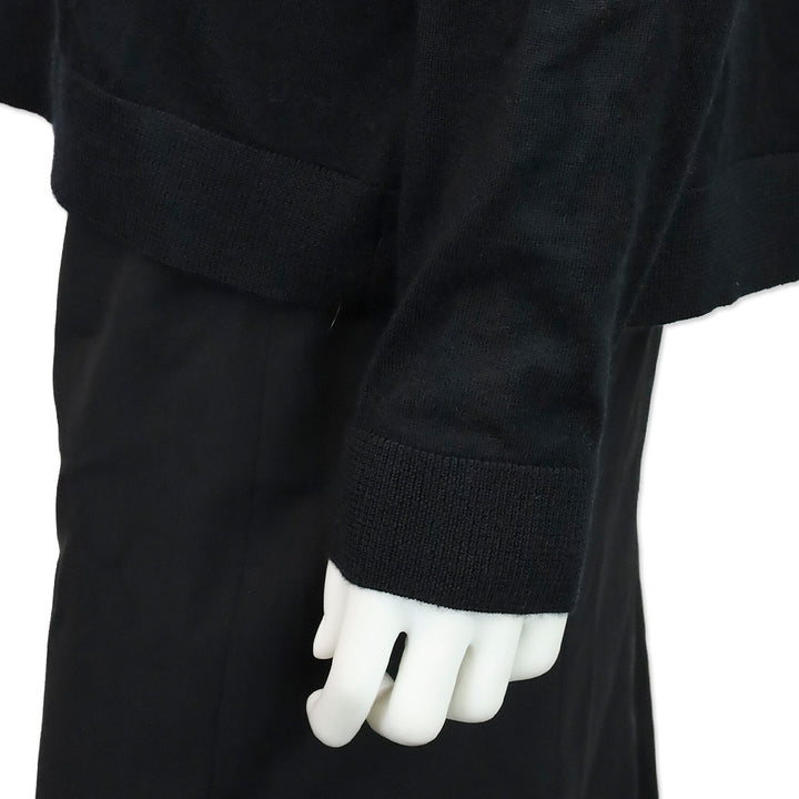 CO Black Fine Cashmere V-Neck Sweater