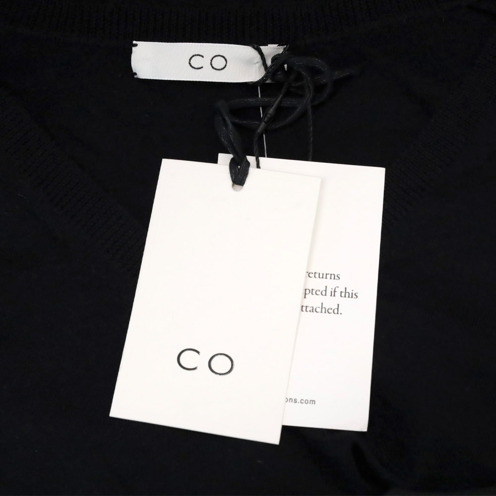CO Black Fine Cashmere V-Neck Sweater