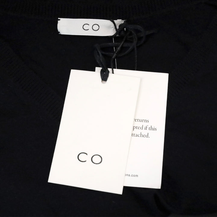 CO Black Fine Cashmere V-Neck Sweater