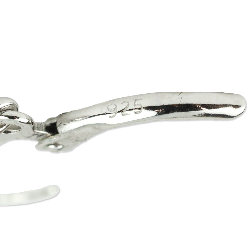 Calabar Green Tourmaline and White Zircon Lever Back Earrings in Platinum Over Sterling Silver