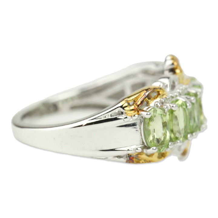 Calabar Tourmaline Ring in Vermeil YG and Platinum Over Sterling Silver