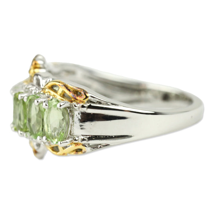 Calabar Tourmaline Ring in Vermeil YG and Platinum Over Sterling Silver