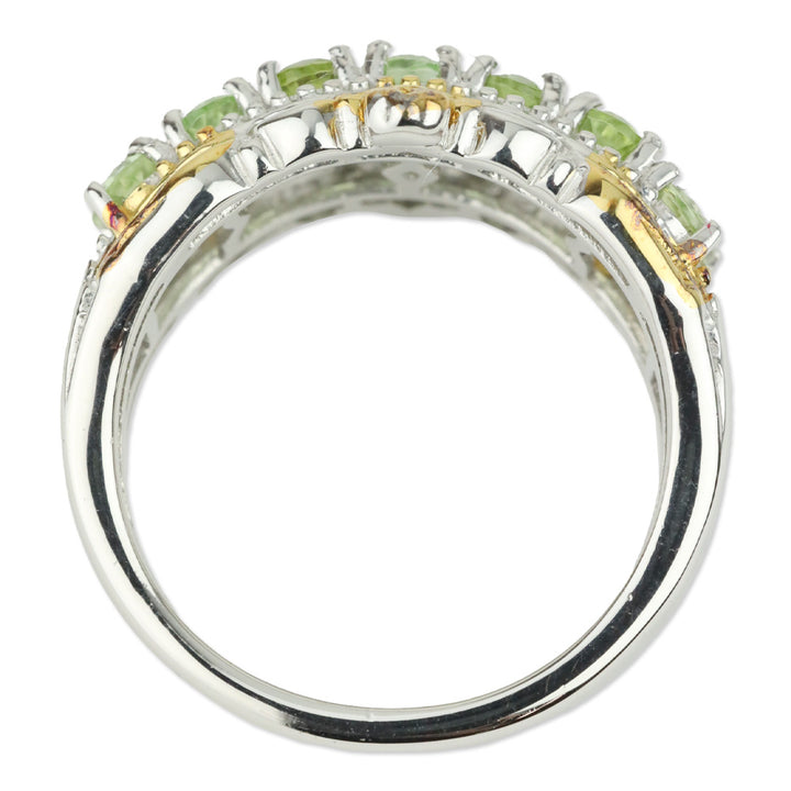 Calabar Tourmaline Ring in Vermeil YG and Platinum Over Sterling Silver