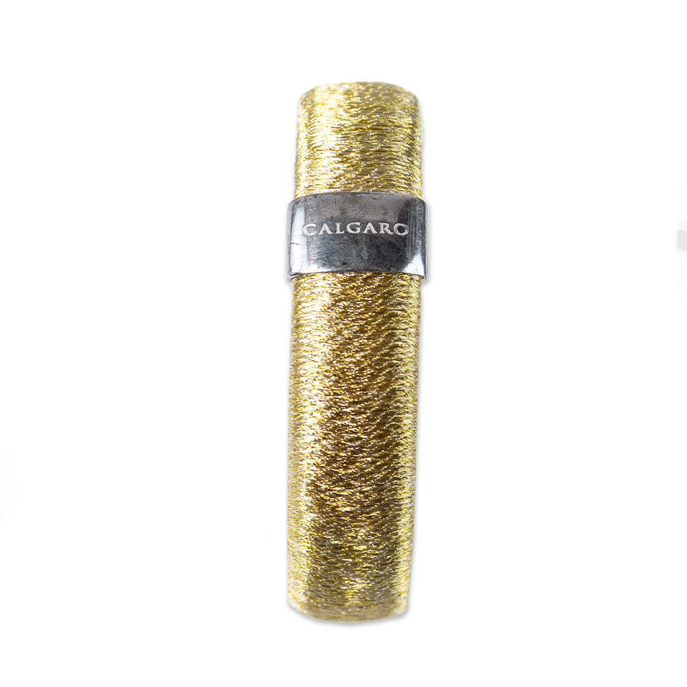 Calgaro Gold Weave Bangle with Silver Embellishment