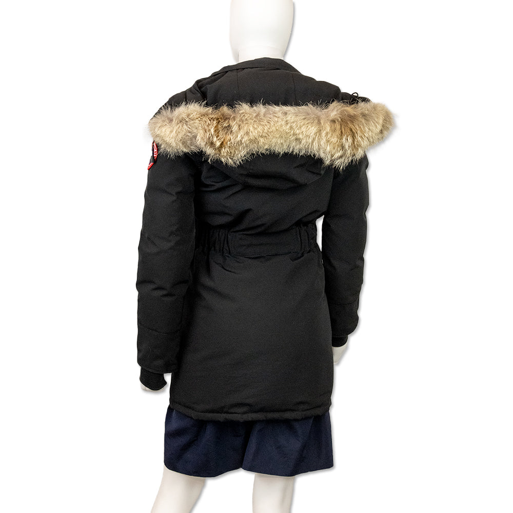 Canada Goose Black Hooded Parka with Fur Trim