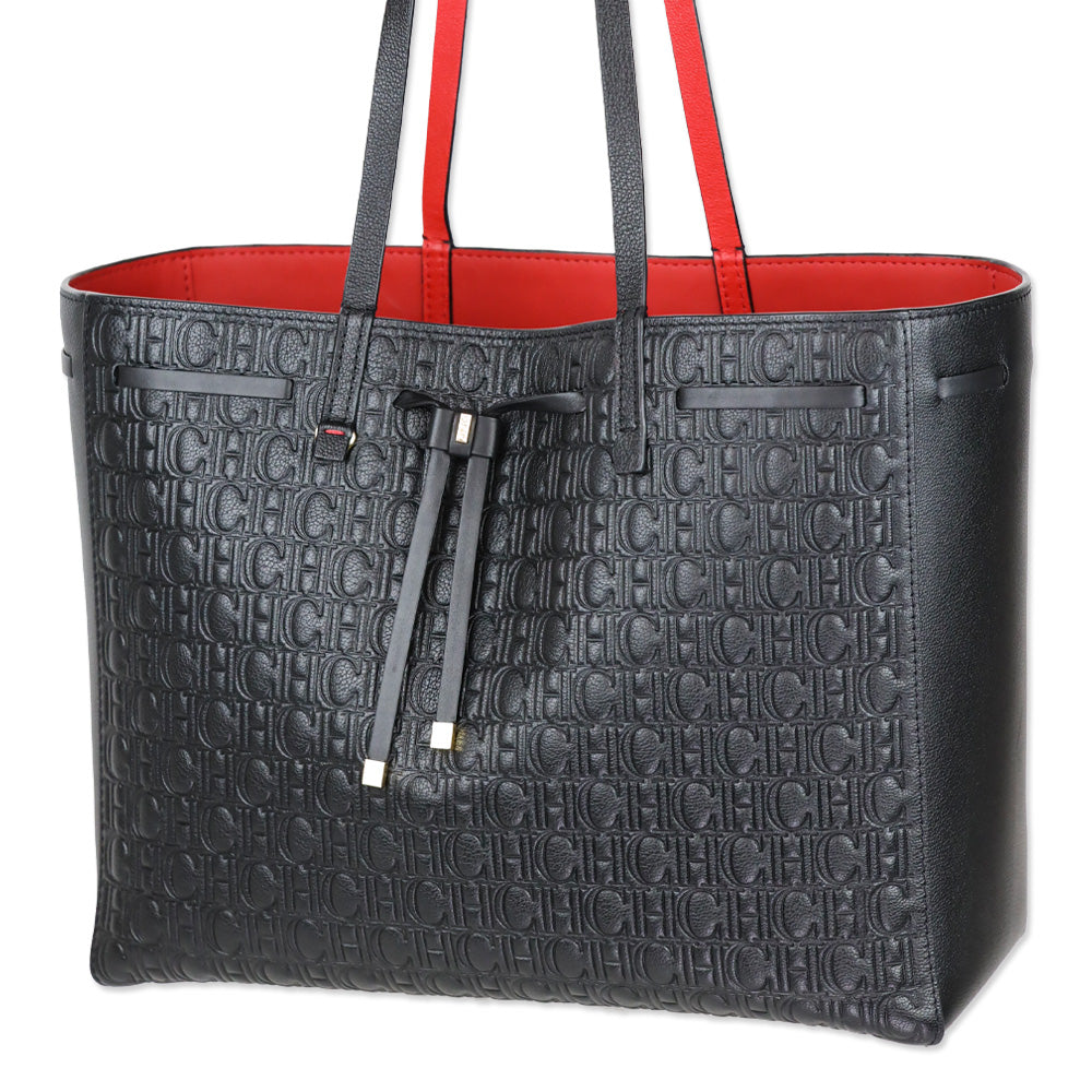 Carolina Herrera Black 'Editors Tote' Large Shoulder Bag