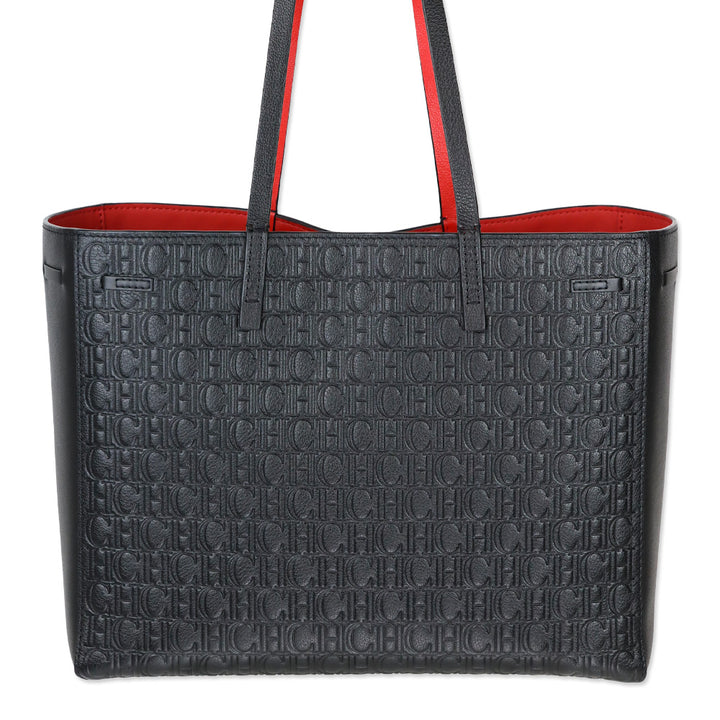 Carolina Herrera Black 'Editors Tote' Large Shoulder Bag