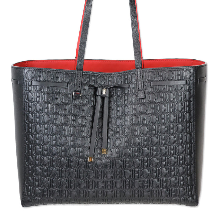 Carolina Herrera Black 'Editors Tote' Large Shoulder Bag
