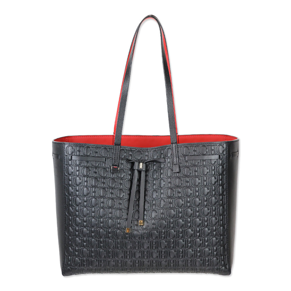 Carolina Herrera Black 'Editors Tote' Large Shoulder Bag