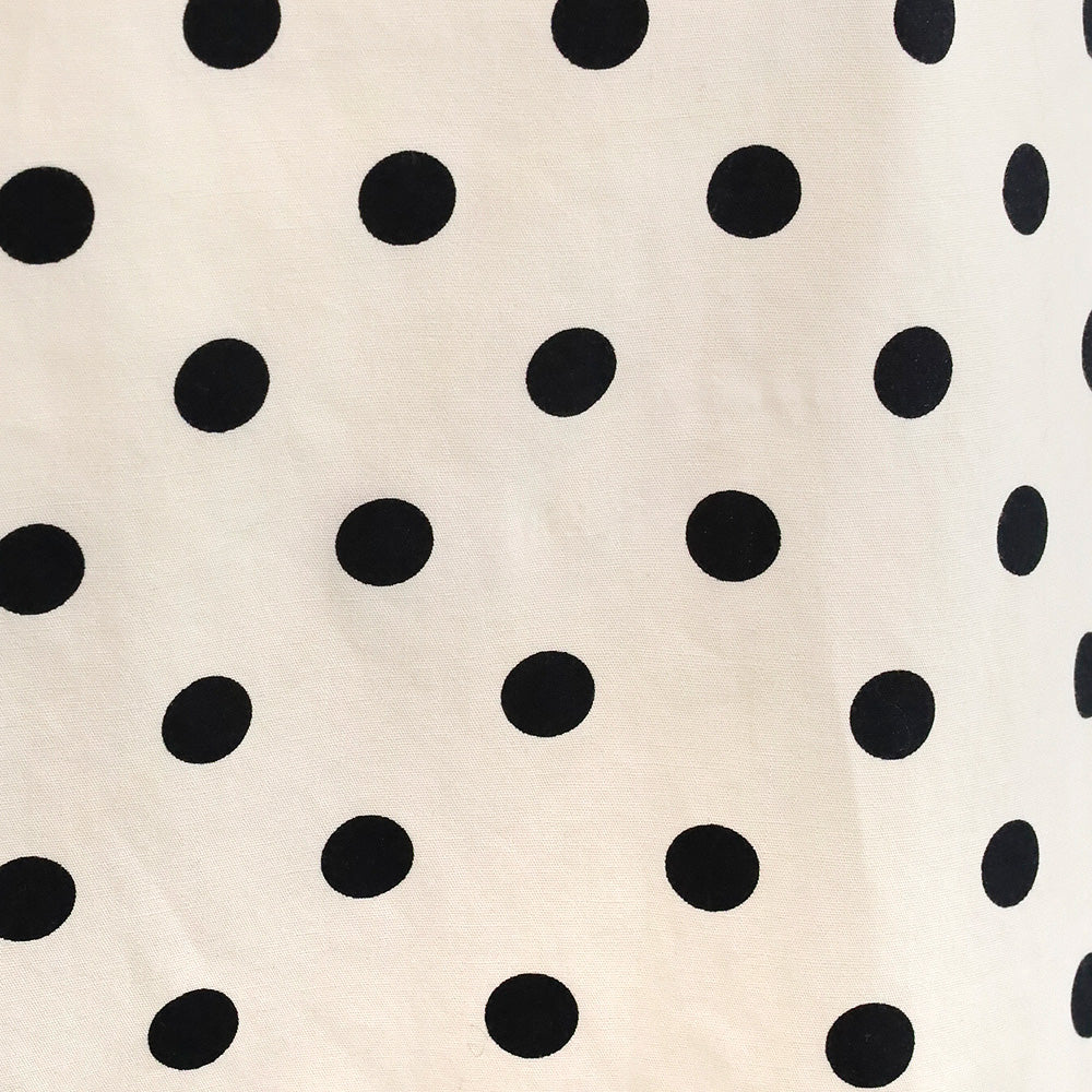 Carolina Herrera Off White/Black Polka Dot Cotton One-Shoulder Midi Dress