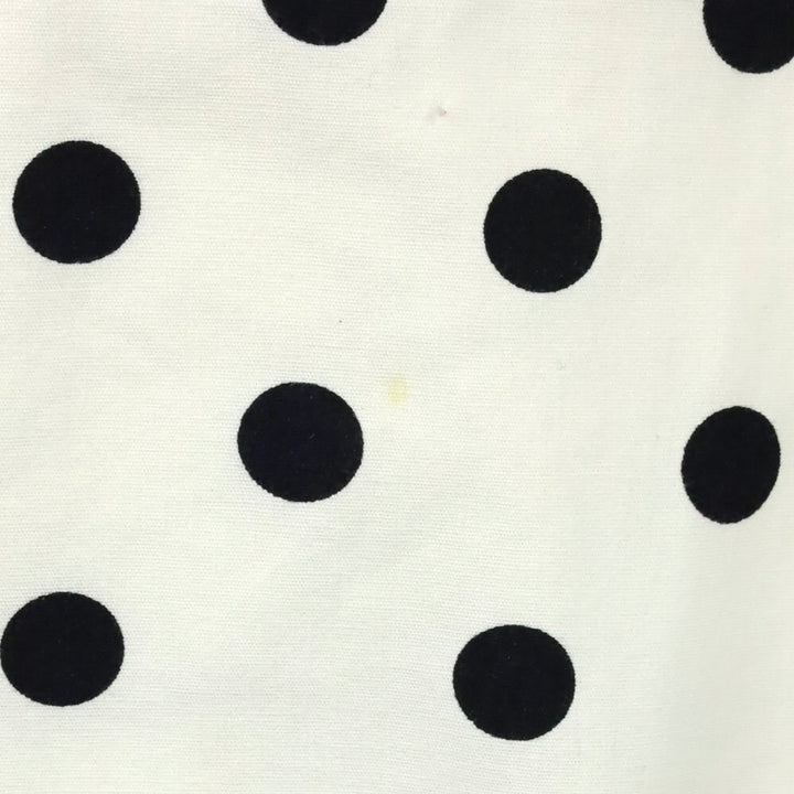 Carolina Herrera Off White/Black Polka Dot Cotton One-Shoulder Midi Dress