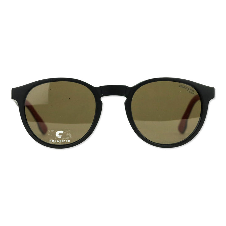 Carrera Matte Black Red Round Glasses with Clip On