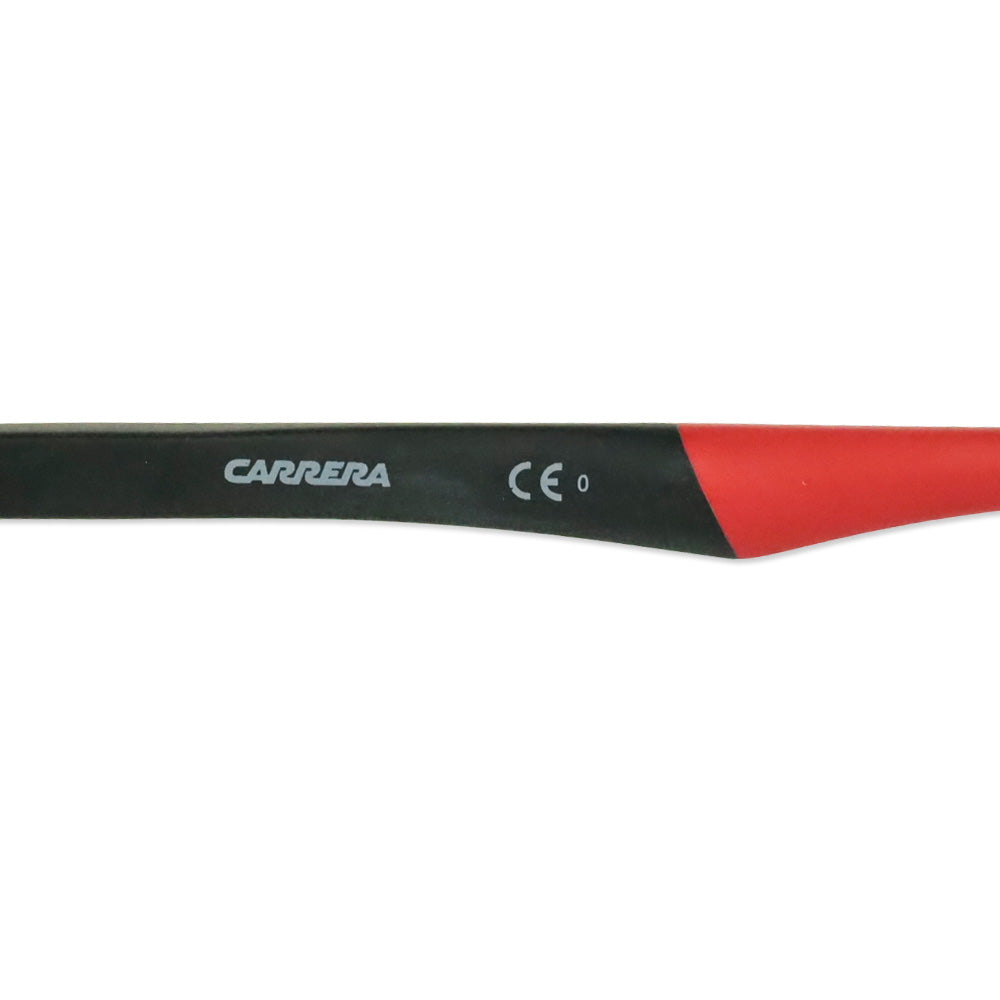 Carrera Matte Black Red Round Glasses with Clip On