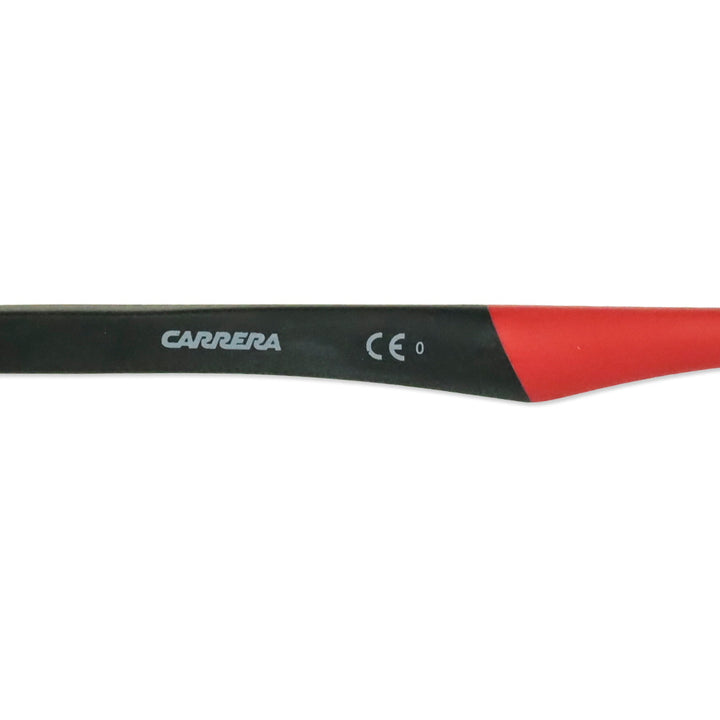 Carrera Matte Black Red Round Glasses with Clip On