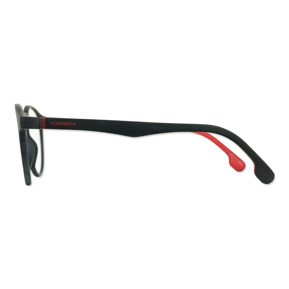 Carrera Matte Black Red Round Glasses with Clip On
