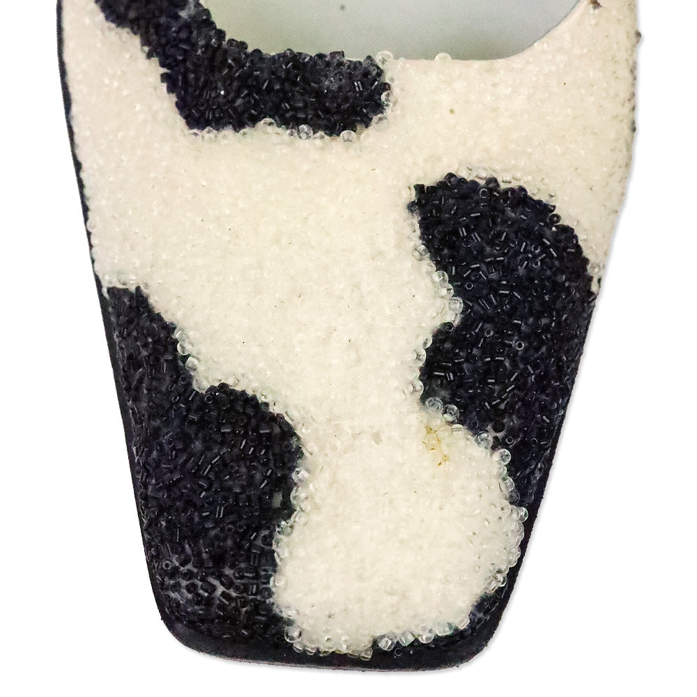 Casadei Cow Pattern Beaded Slingback Pump