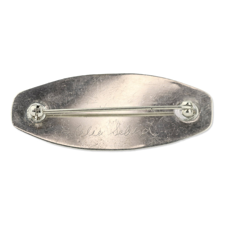 Celia Sebiri Sterling Silver/Citrine Oval Brooch Pin