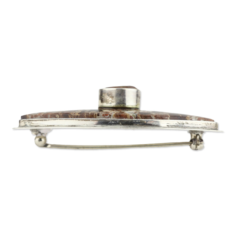 Celia Sebiri Sterling Silver/Citrine Oval Brooch Pin