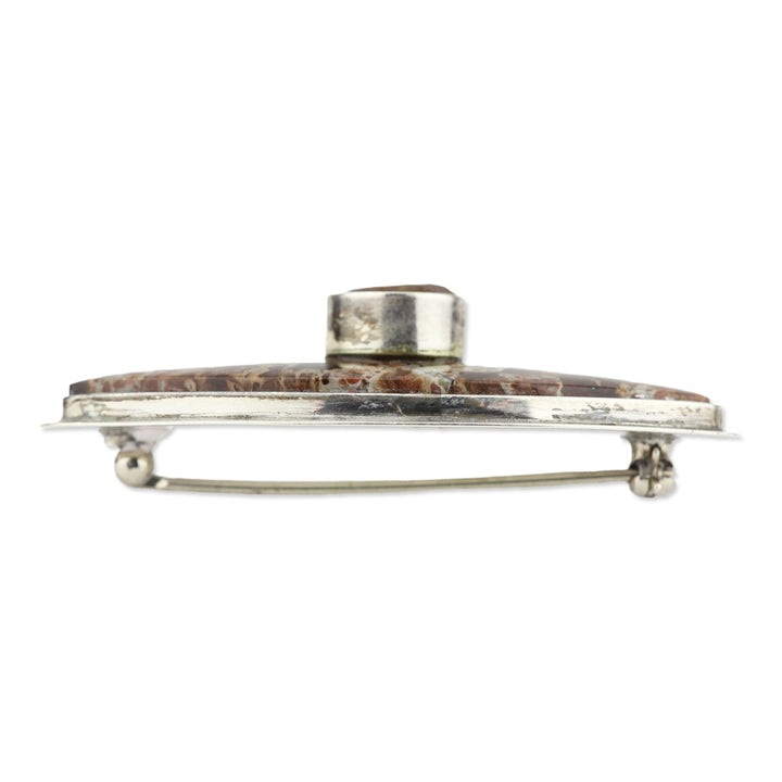 Celia Sebiri Sterling Silver/Citrine Oval Brooch Pin