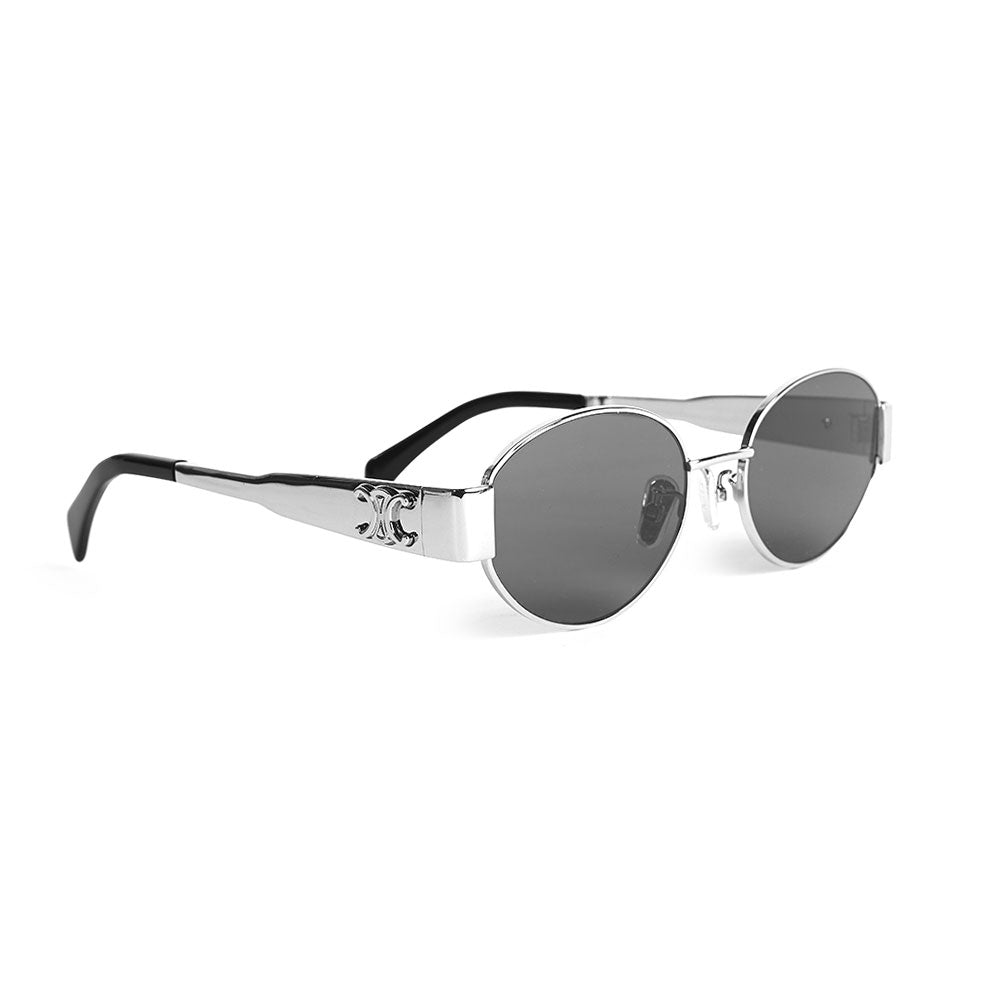 Celine Silver Oval Sunglasses
