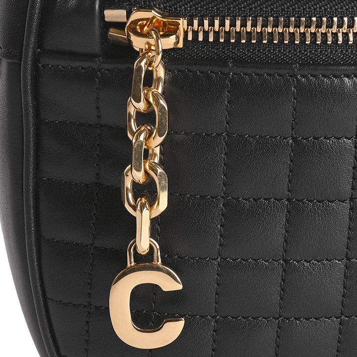 Celine Small C Charm Black Leather Crossbody Bag