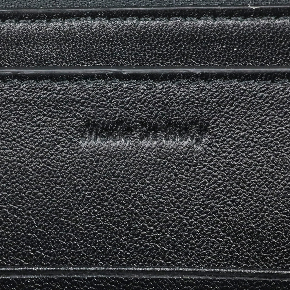Celine Bicolor White Lambskin Leather Black Snake Python Solo Clutch Pouch