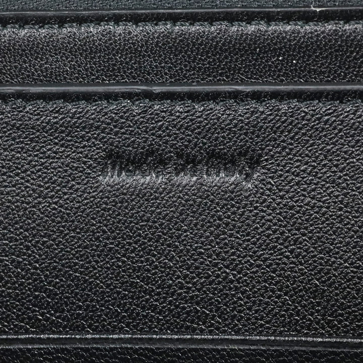 Celine Bicolor White Lambskin Leather Black Snake Python Solo Clutch Pouch