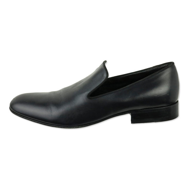 Celine Black Leather Ballerin Smoking Slipper