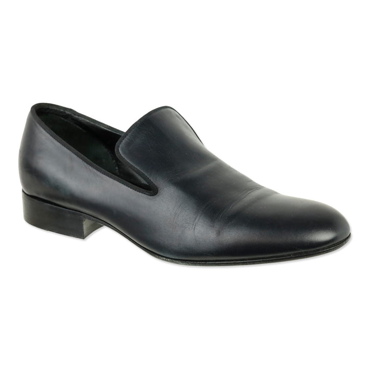 Celine Black Leather Ballerin Smoking Slipper