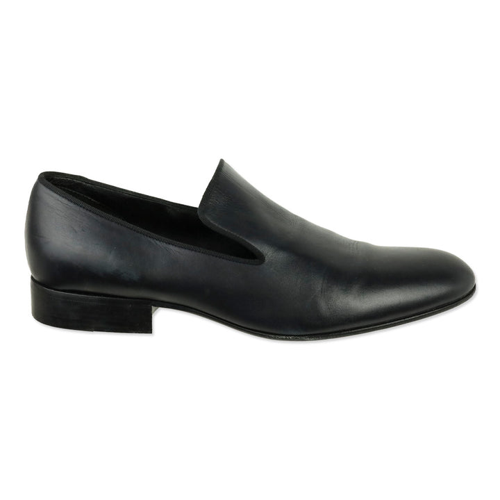 Celine Black Leather Ballerin Smoking Slipper