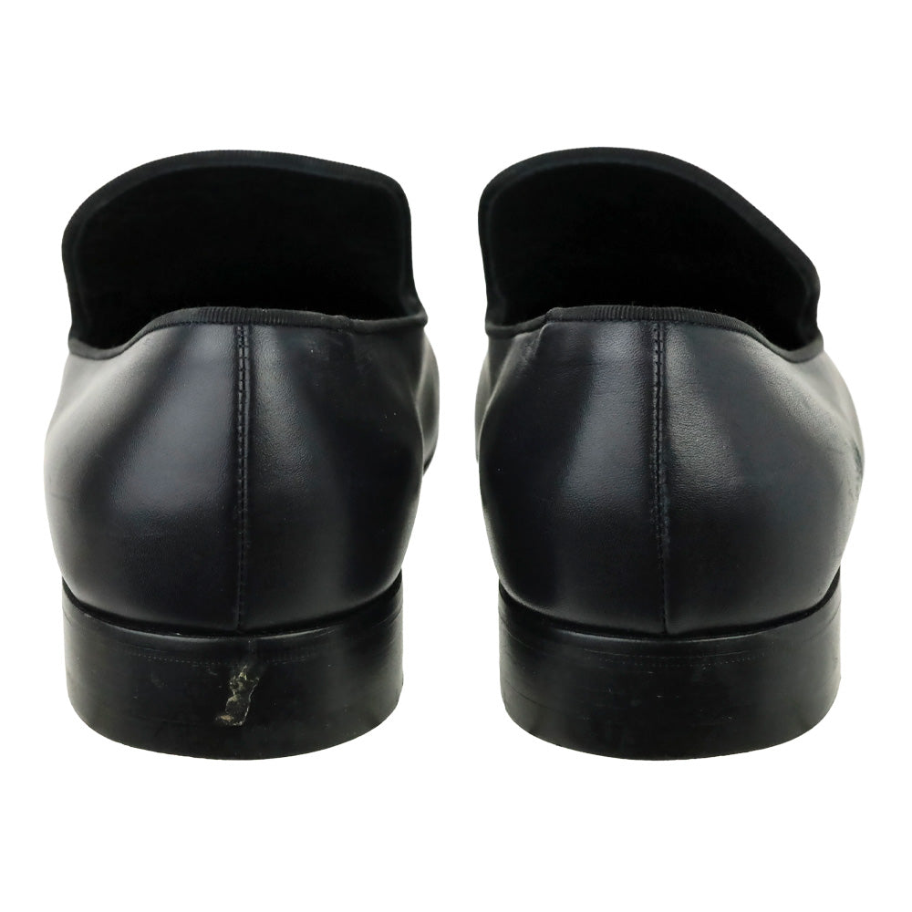 Celine Black Leather Ballerin Smoking Slipper