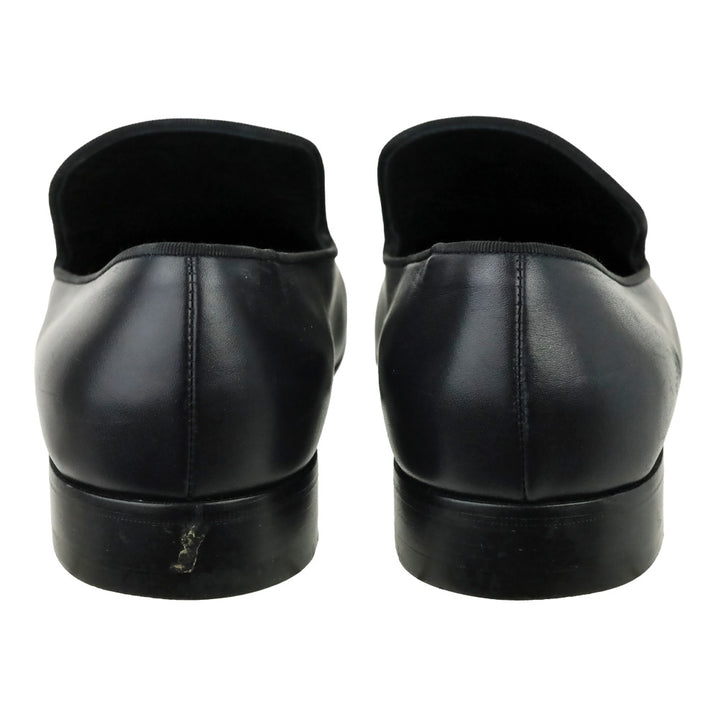 Celine Black Leather Ballerin Smoking Slipper