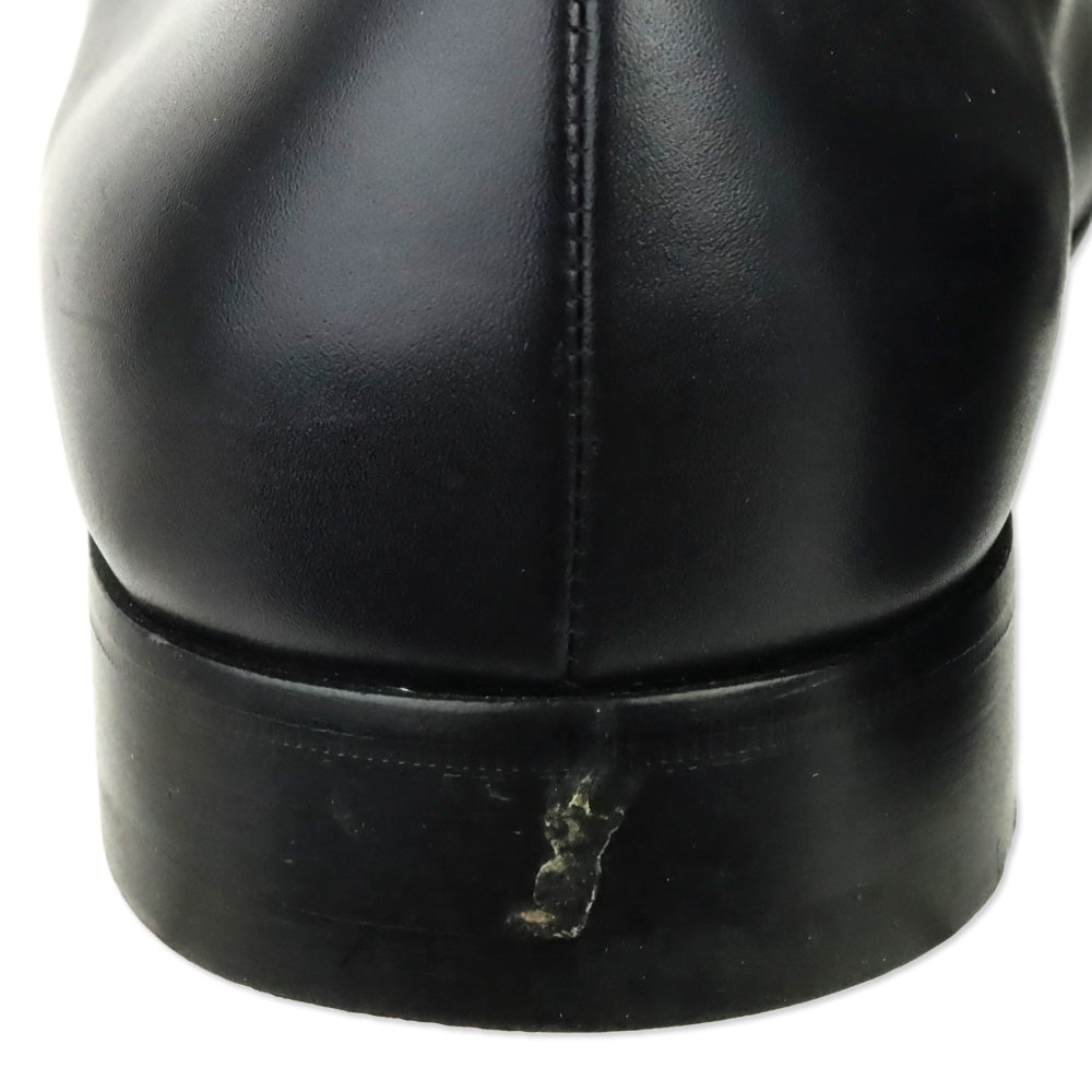 Celine Black Leather Ballerin Smoking Slipper