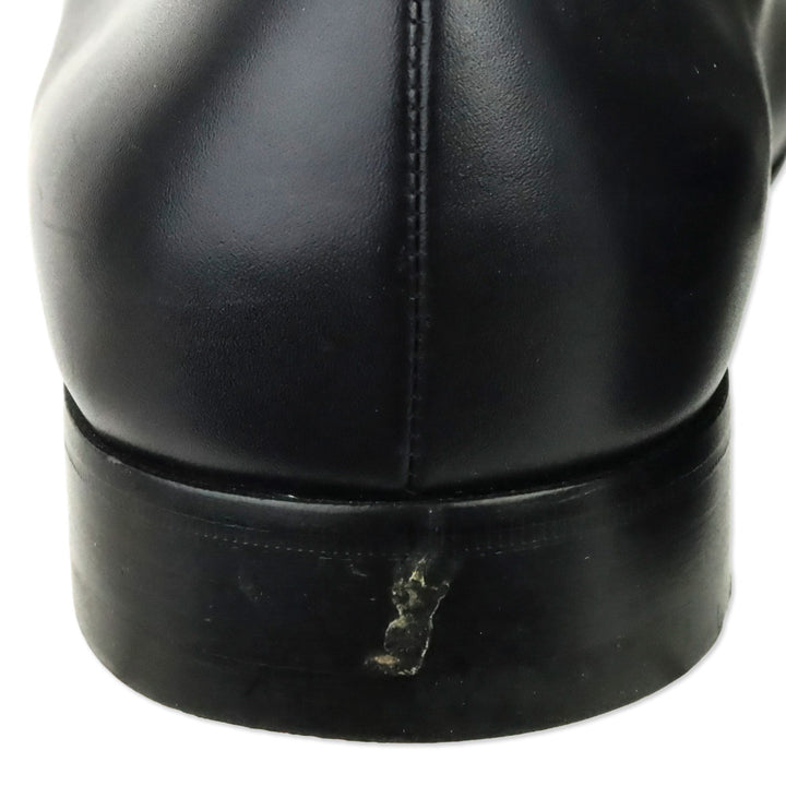 Celine Black Leather Ballerin Smoking Slipper