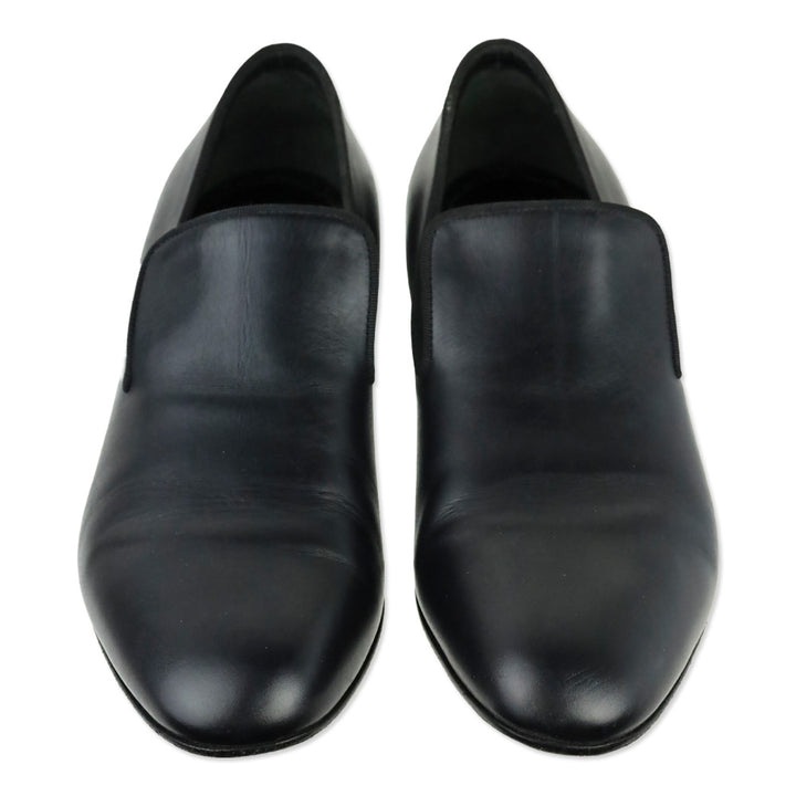 Celine Black Leather Ballerin Smoking Slipper