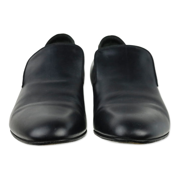 Celine Black Leather Ballerin Smoking Slipper