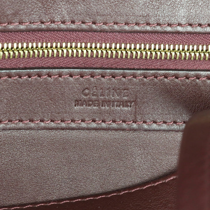 Céline Cabas Phantom Burgundy Leather/Navy Suede Tote