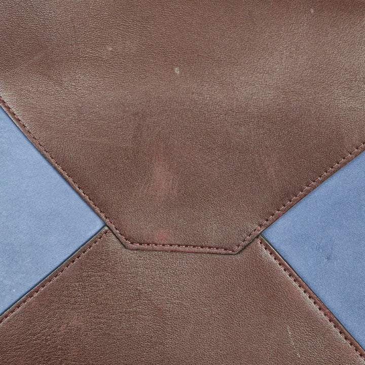 Céline Cabas Phantom Burgundy Leather/Navy Suede Tote