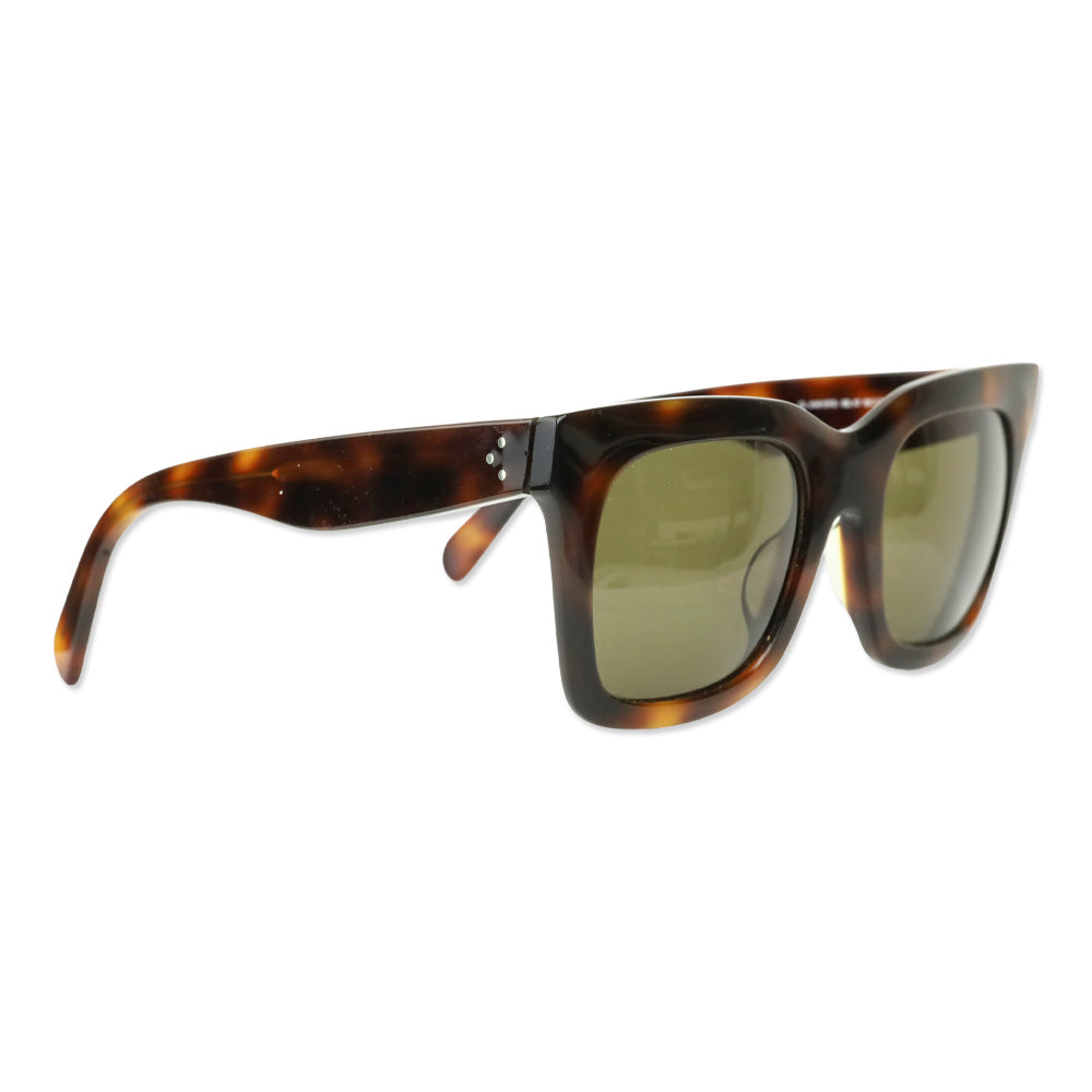 Celine Classic Havana Acetate Luca Square Prescriptions Sunglasses