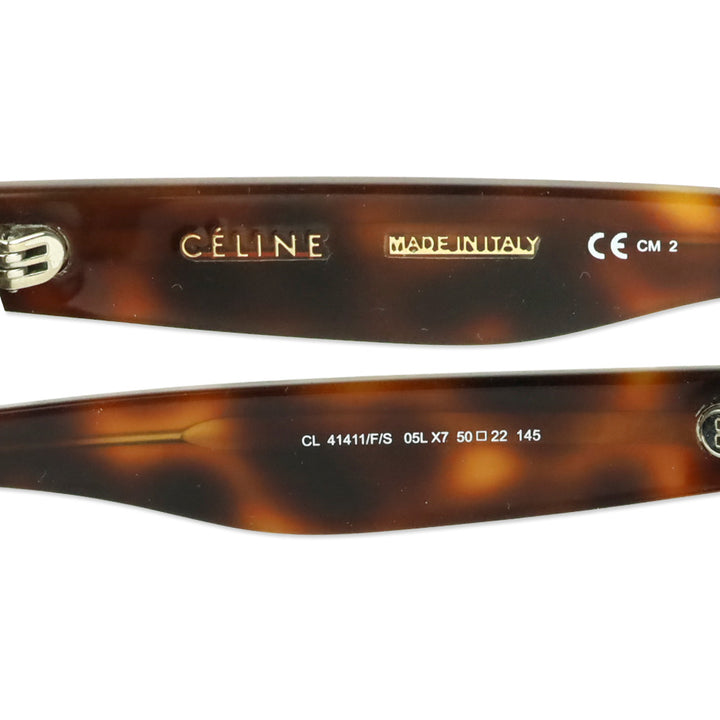 Celine Classic Havana Acetate Luca Square Prescriptions Sunglasses