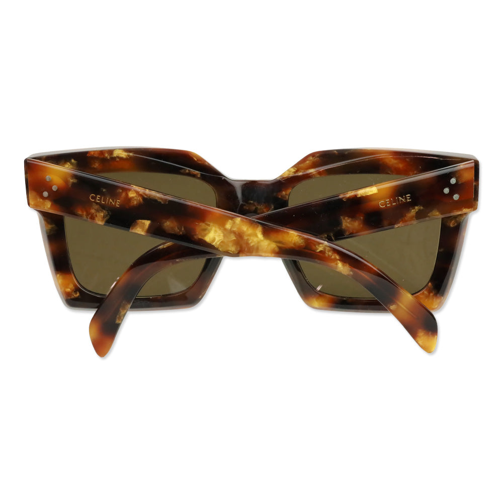 Celine Dark Havana Acetate Oversized Square Sunglasses