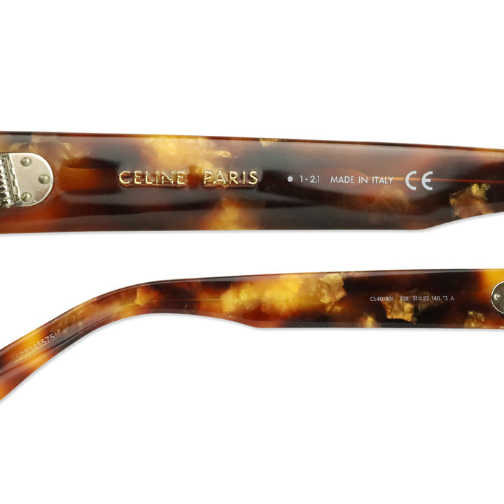 Celine Dark Havana Acetate Oversized Square Sunglasses