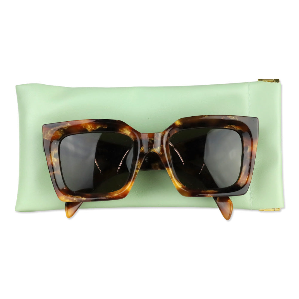 Celine Dark Havana Acetate Oversized Square Sunglasses