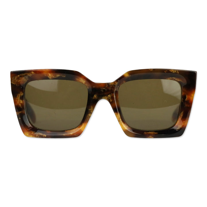 Celine Dark Havana Acetate Oversized Square Sunglasses