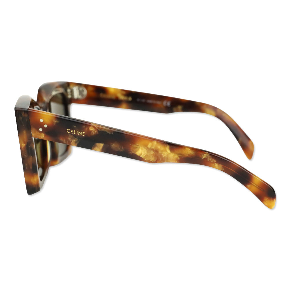 Celine Dark Havana Acetate Oversized Square Sunglasses