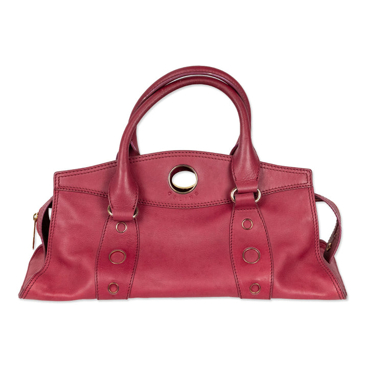 Celine Pink Leather Satchel Handbag